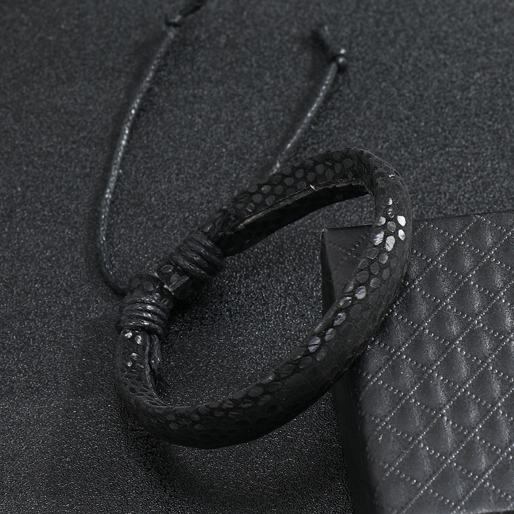 1pc PU Braided Bracelet Unisex Versatile Accessory Gift